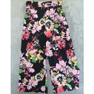 7th Avenue‎ NY&Co Pants Sz 12 Floral Print Wide Leg Palazzo High Waist Office